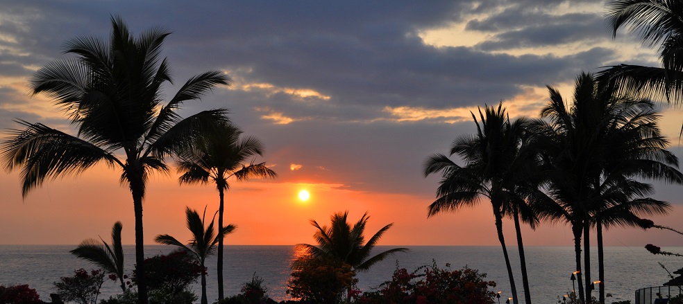 Sunset picture in Hawaii